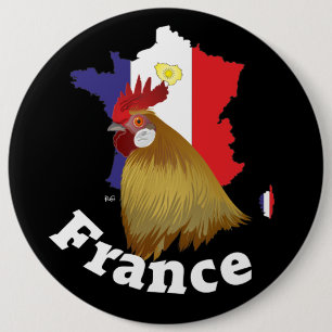 Frankreich Frankrike Francia Button Knapp