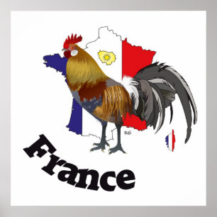 Frankreich, Frankrike, Francia Poster