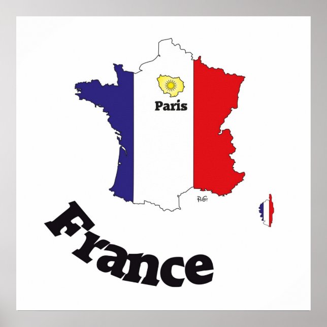 Frankreich, Frankrike, Francia Poster (Framsidan)