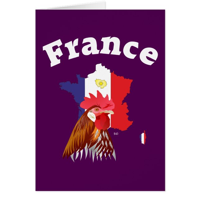 Frankreich - Frankrike Grusskarte OBS Kort (Framsidan)