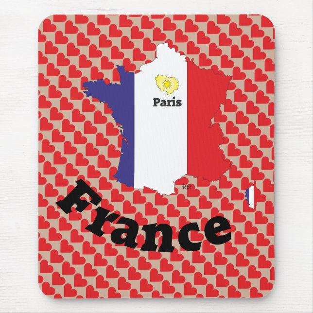 Frankreich - Frankrike Mousepad Musmatta (Framsidan)