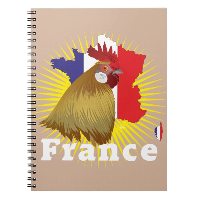 Frankreich - Frankrike Notizheft Anteckningsbok Med Spiral (Framsidan)