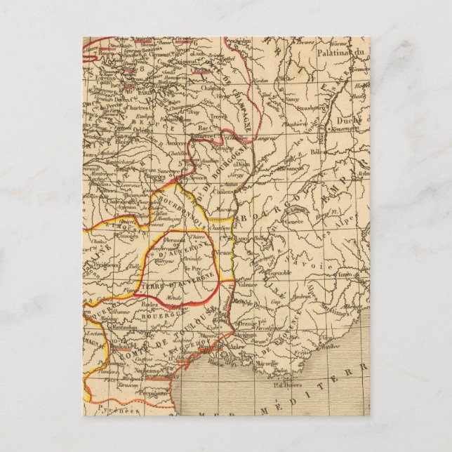 Frankrike 1180 till 1223 vykort (Framsida)