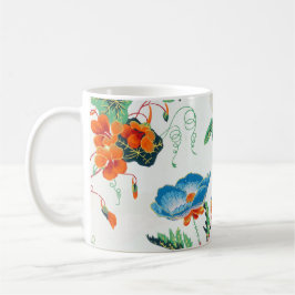 Frankrike 1830 Blommig Antik Tapet Kaffemugg