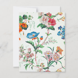 Frankrike 1830 Vilda blommor Blommig Viktoriansk T Anteckningskort