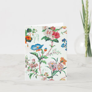 Frankrike 1830 Vilda blommor Blommig Viktoriansk T Anteckningskort