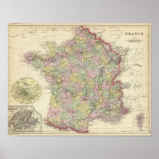 Frankrike 19 poster (Framsidan)