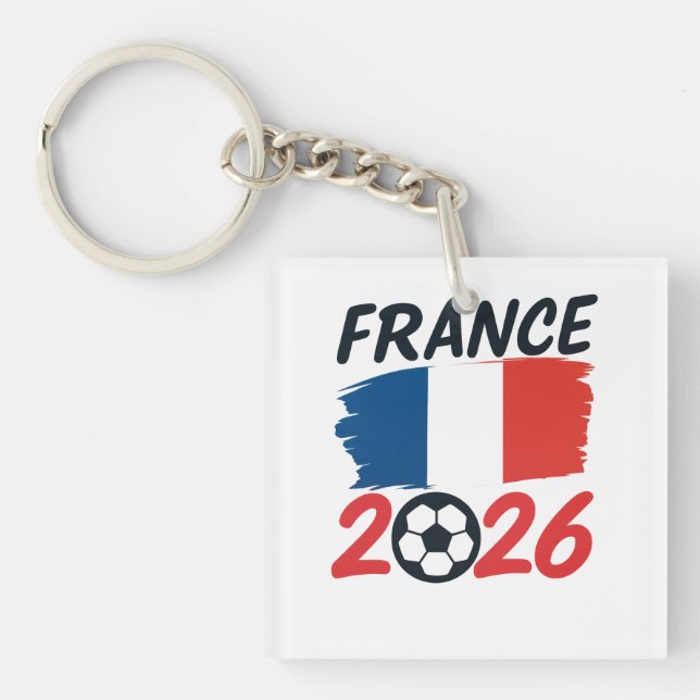 Frankrike 2026 Fotboll Fan Design Flagga Färger (Framsidan)