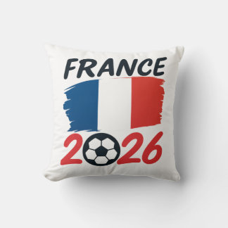 Frankrike 2026 Fotboll Fan Design Flagga Färger Kudde