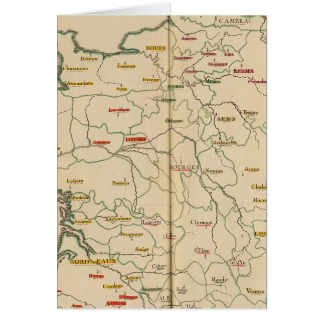 Frankrike 30 hälsningskort (Framsidan)