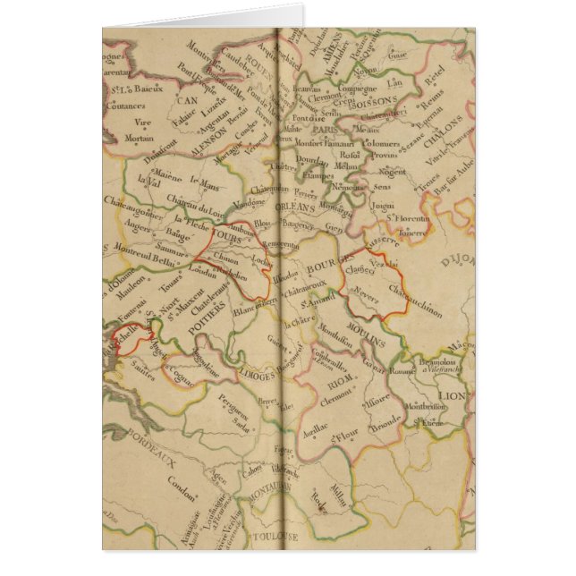 Frankrike 43 hälsningskort (Framsidan)