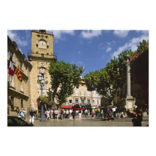 Frankrike, Aix en Provence, La Place de la Maire Fototryck