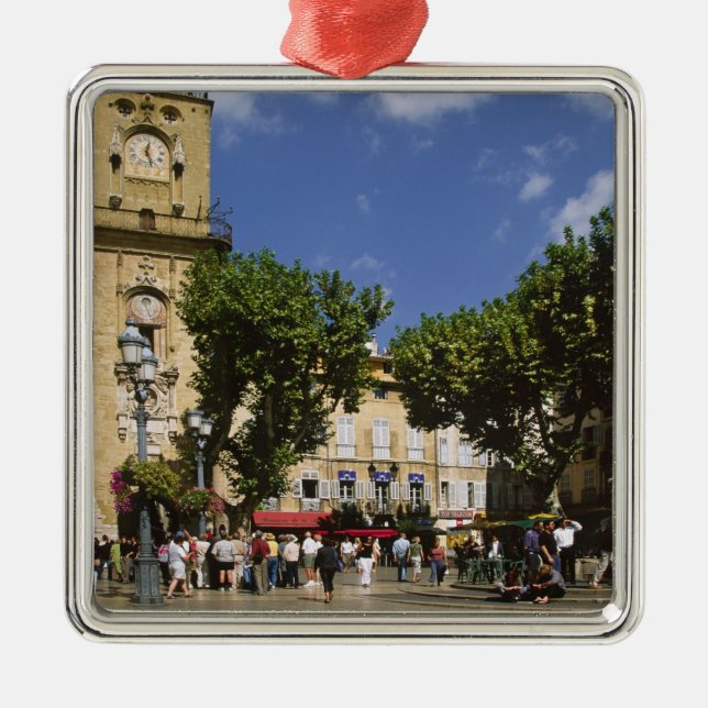 Frankrike, Aix en Provence, La Place de la Maire Julgransprydnad Metall (Framsidan)