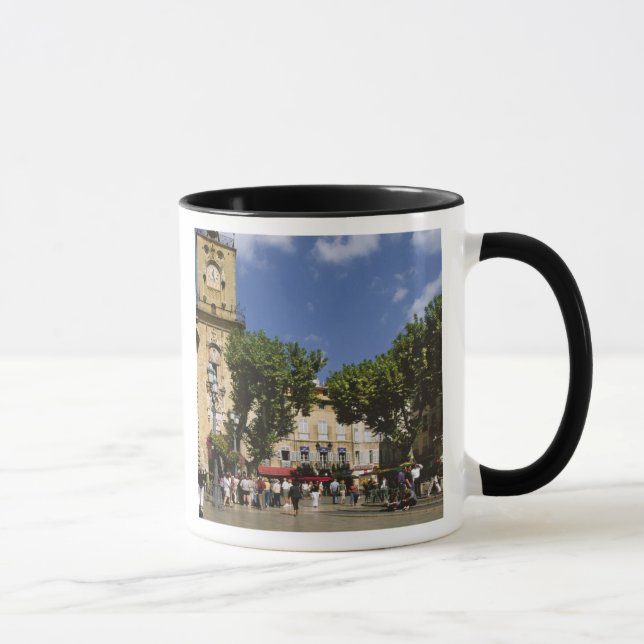 Frankrike, Aix en Provence, La Place de la Maire Mugg (Höger)