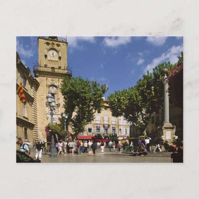 Frankrike, Aix en Provence, La Place de la Maire Vykort (Framsida)
