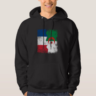 Frankrike Algeriet Flaggor Halva Förenade kungarik Hoodie