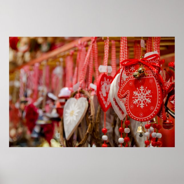 Frankrike, Alsace, Colmar. Julmarknad Poster (Framsidan)