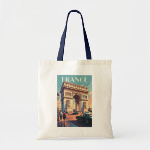 Frankrike Arc de Triomphe Travel Art Vintage Tygkasse