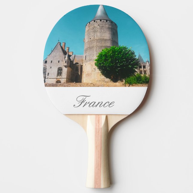 Frankrike Architecture Fransk Chateaux Pingisracket (Framsidan)