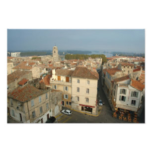 Frankrike, Arles, Provence, stadsvy från Fototryck