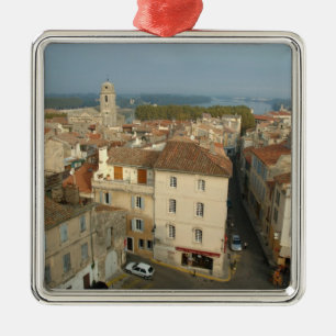 Frankrike, Arles, Provence, stadsvy från Julgransprydnad Metall