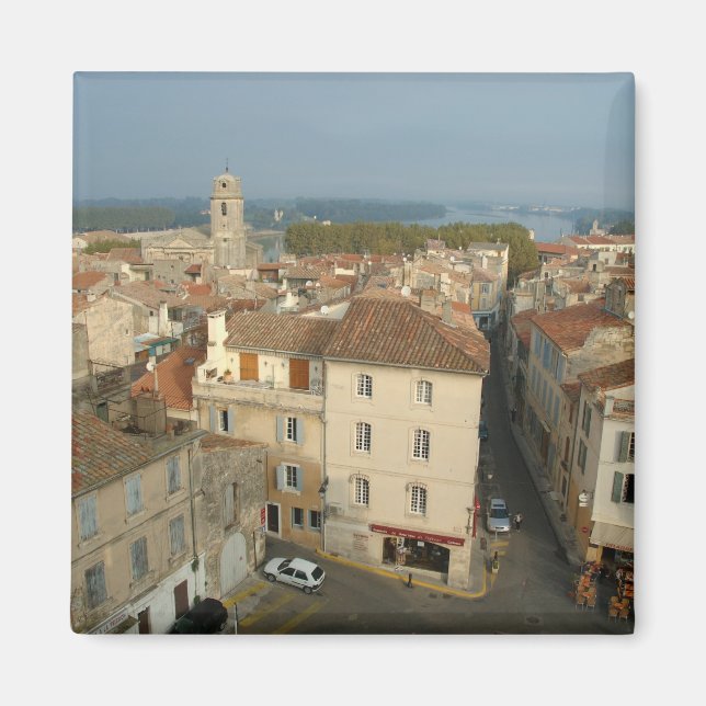 Frankrike, Arles, Provence, stadsvy från Magnet (Framsidan)