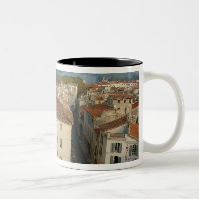 Frankrike, Arles, Provence, stadsvy från Två-Tonad Mugg (Höger)