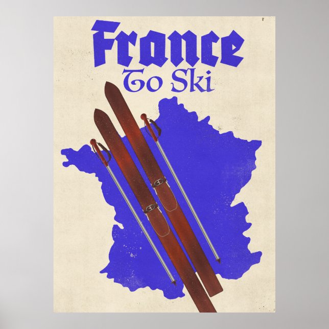 Frankrike Att Ski Poster (Framsidan)
