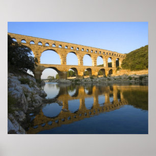 Frankrike, Avignon. Pont du Gard Roman Poster