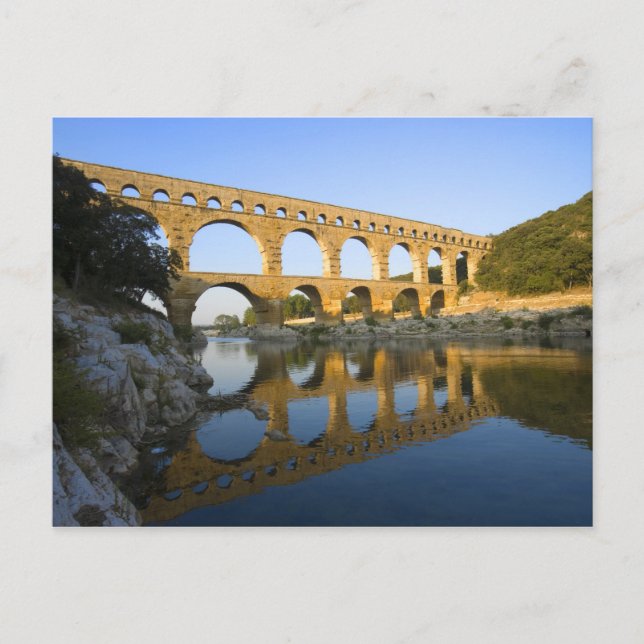 Frankrike, Avignon. Pont du Gard Roman Vykort (Framsida)