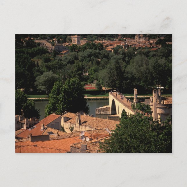 Frankrike, Avignon, Provence. Pont St, Benezet. Vykort (Framsida)