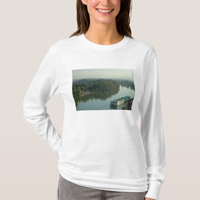 Frankrike, Avignon, Provence, Van Gogh flodfartyg Tee Shirt (Framsida)