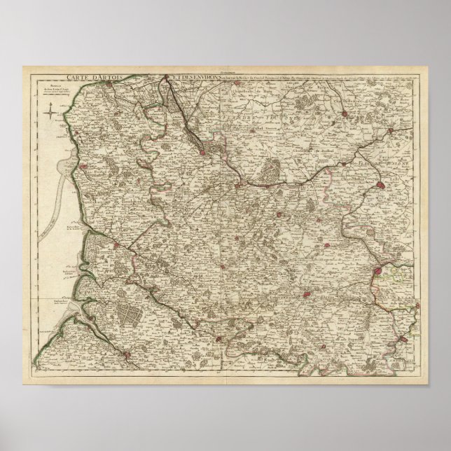 Frankrike, Belgien, Europa Poster (Framsidan)