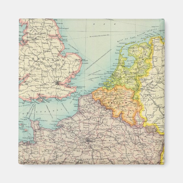Frankrike, Belgien och Nederländerna Magnet (Framsidan)