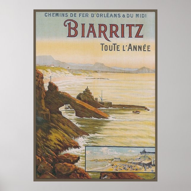Frankrike Biarritz Poster (Framsidan)