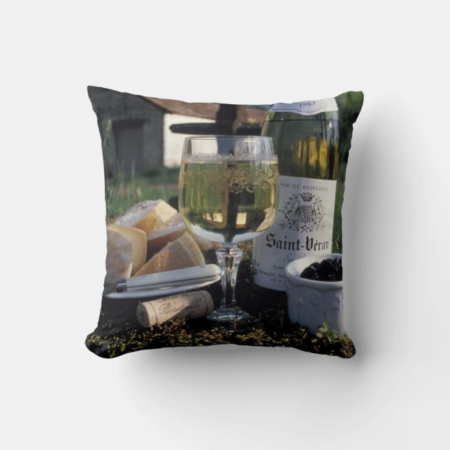 Frankrike, Burgund, Chablis. Lokalt vin och Kudde (Framsida)