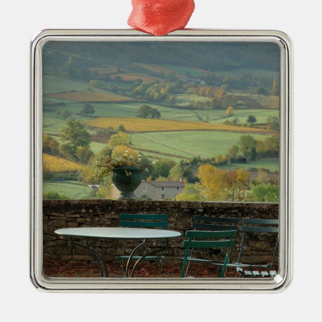 Frankrike, Burgundy, Maconnais-området, Chateau de Julgransprydnad Metall (Framsidan)