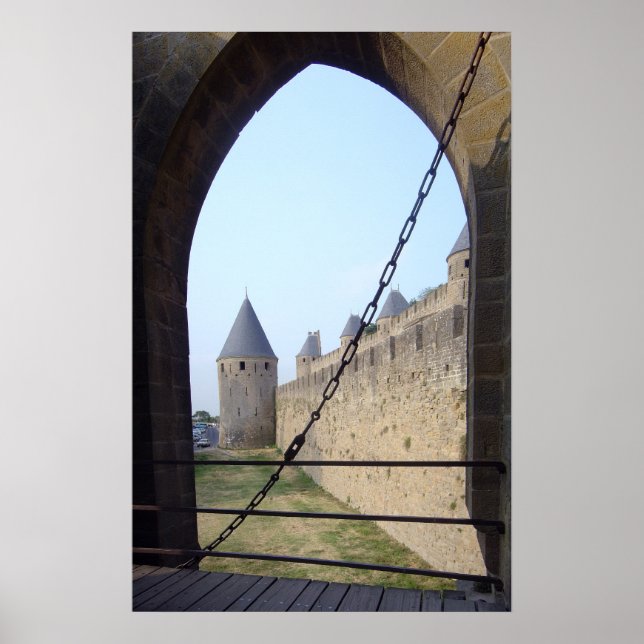 Frankrike - Carcassonne - Gateway bridge Poster (Framsidan)