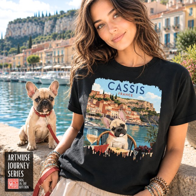 FRANKRIKE • Cassis Fransk Bulldogg T Shirt (Skapare uppladdad)