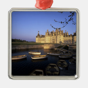 Frankrike, Centre, Loir et Cher, Chateau Chambord Julgransprydnad Metall