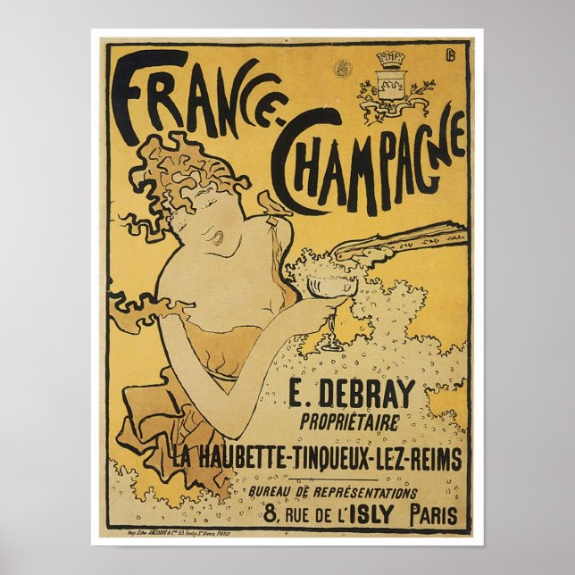 Frankrike-Champagne Poster (Framsidan)