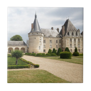 Frankrike Chateau Castle Landmark Historic Kakelplatta