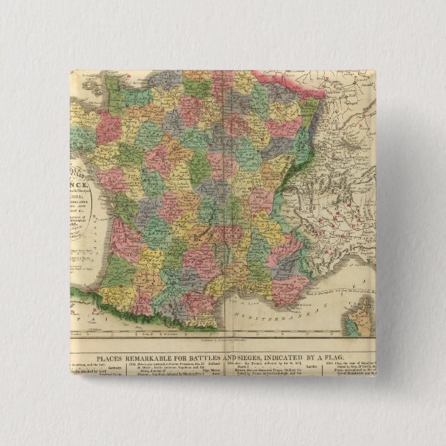 Frankrike Chronologi Karta Knapp (Framsida)