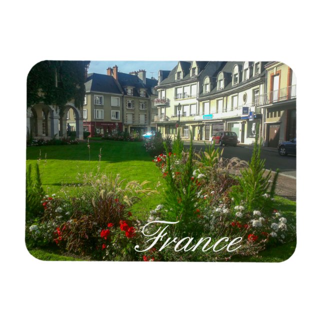 Frankrike Cityscape Street Byggnad Natature Magnet (Horisontell)