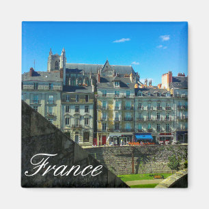 Frankrike Cityscape Street Byggnad View Magnet