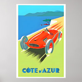 Frankrike-Cote D Azur Travel Poster