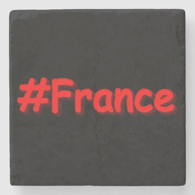 "#Frankrike" Cute Design. Köp nu Stenunderlägg (Framsidan)