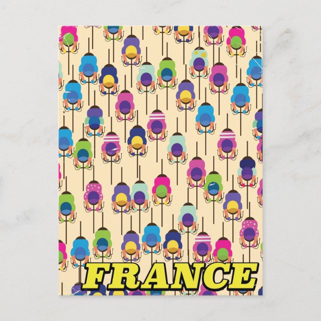 Frankrike-cykelreseaffisch Vykort (Framsida)