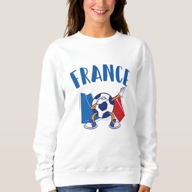 Frankrike Dabbing Soccer Ball Flagga T Shirt (Framsida)