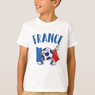 Frankrike Dabbing Soccer Ball Flagga T Shirt
